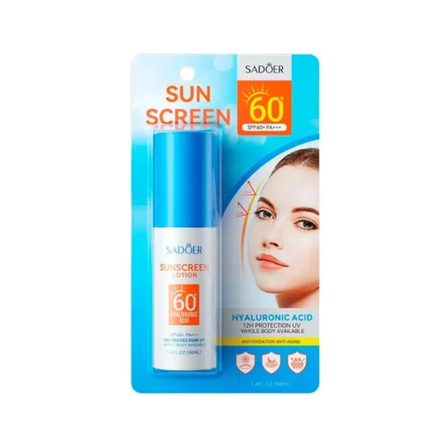 protector solar con ácido hialurónico SPF 60 para protección total y cuidado antiedad de la piel