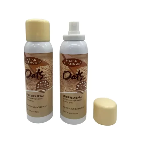 protector solar de avena en spray SPF 90 para protección solar alta, suavidad y efecto calmante en la piel