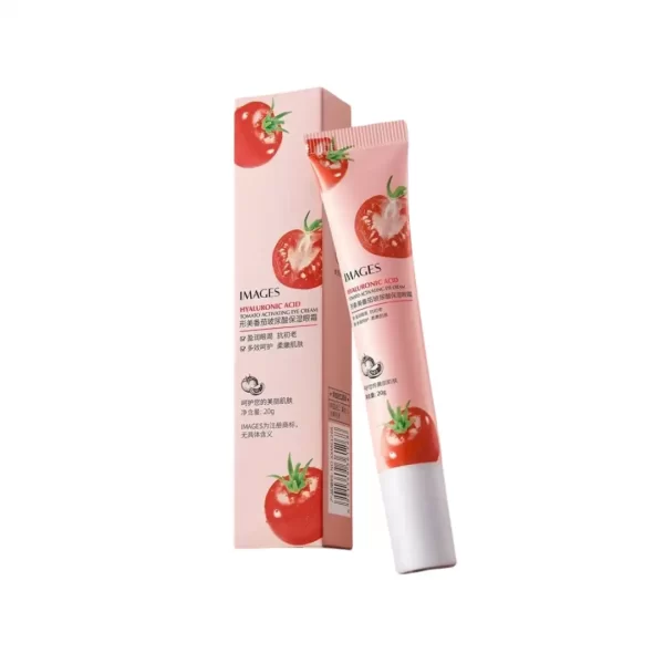 contorno de ojos con tomate y ácido hialurónico para hidratar, reafirmar y reducir líneas de expresión