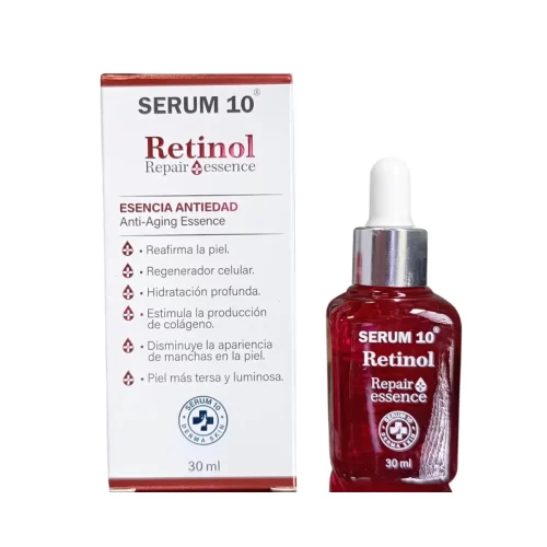 sérum 10 retinol para regenerar la piel, reducir arrugas y mejorar la textura facial