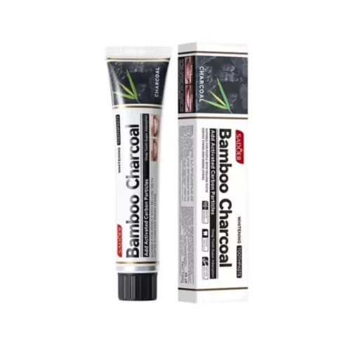 crema dental blanqueadora de bambú para dientes más blancos, aliento fresco y cuidado natural