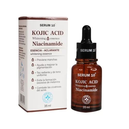 sérum 10 con ácido kójico para despigmentar y reducir manchas en el rostro